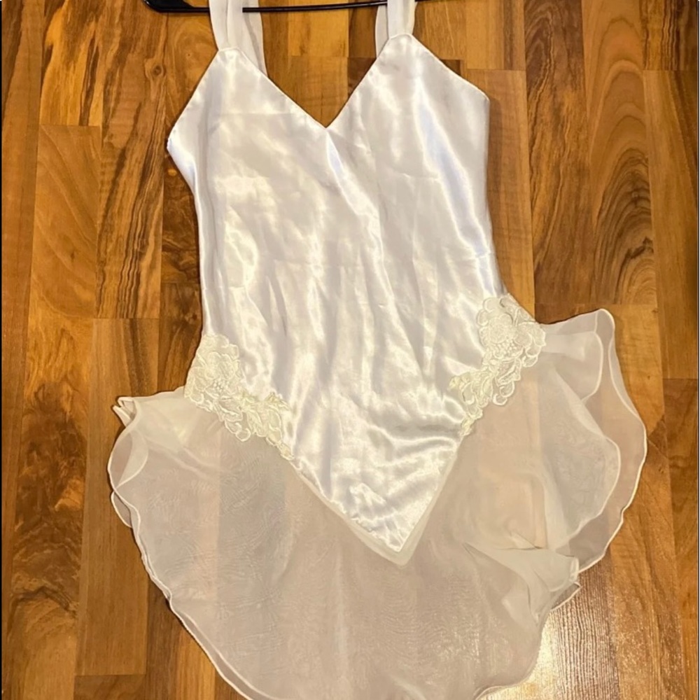White Vintage Circa 2000 slip dress, size small